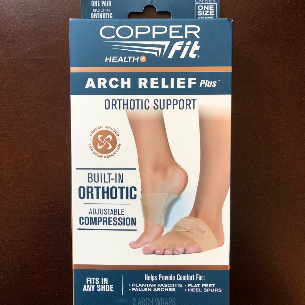 NEW Copper Fit ARCH RELIEF PLUS w/ BUILT IN ORTHOTIC